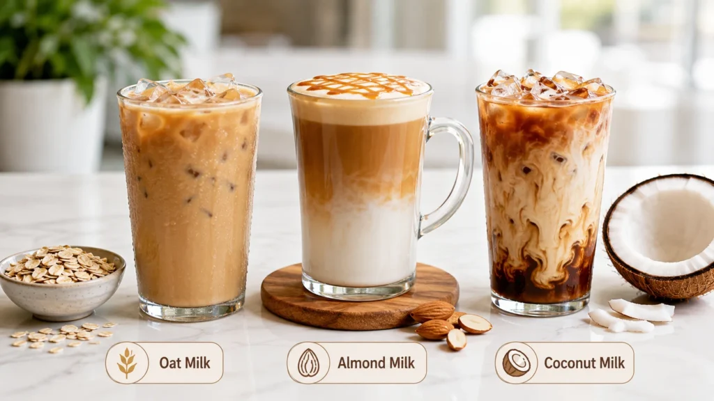 7 Brew milk alternatives including oat almond and coconut milk