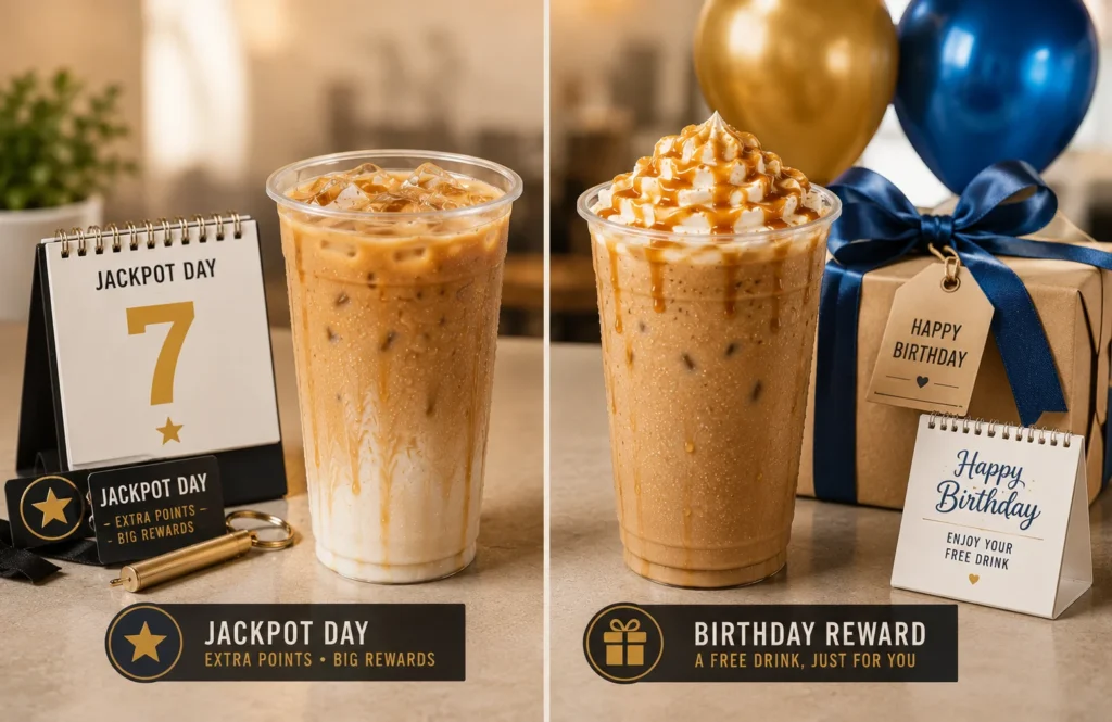 7 Brew Jackpot Day and birthday free drink rewards